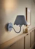 ValueLights Hattie Pair of Blue Scallop Rechargeable Wall Lights - One Size Image 2