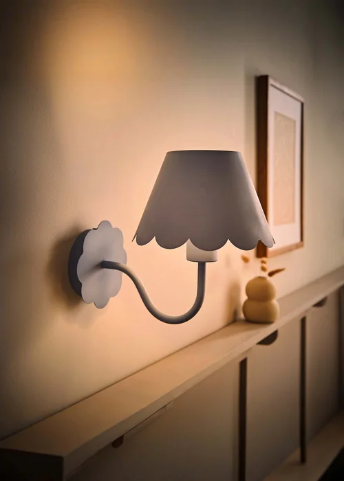 ValueLights Hattie Blue Scallop Rechargeable Wall Light - One Size Image 2