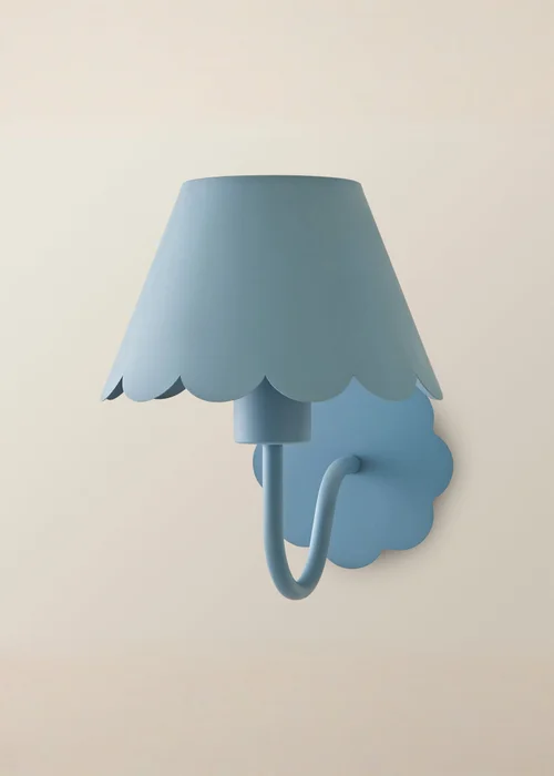 ValueLights Hattie Blue Scallop Rechargeable Wall Light - One Size Image 3