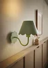 ValueLights Hattie Green Scallop Rechargeable Wall Light - One Size Image 1