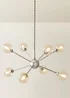 ValueLights Sputnik Chrome 8 Way Pendant Ceiling Light with Bulbs - One Size Image 5