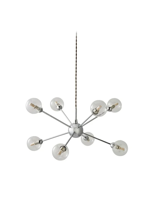 ValueLights Sputnik Chrome 8 Way Pendant Ceiling Light with Bulbs - One Size Image 2