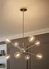 ValueLights Sputnik Chrome 8 Way Pendant Ceiling Light with Bulbs - One Size Image 1