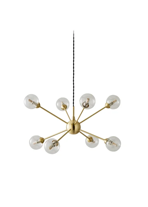 ValueLights Sputnik Gold 8 Way Pendant Ceiling Light with Bulbs - One Size Image 2