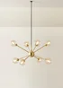 ValueLights Sputnik Gold 8 Way Pendant Ceiling Light with Bulbs - One Size Image 3