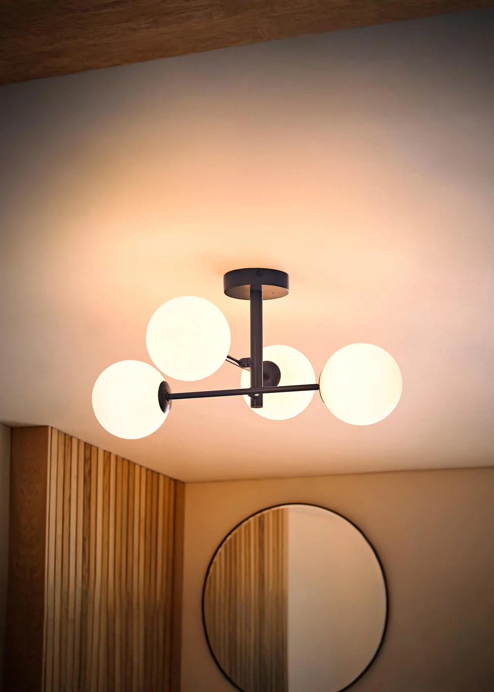 ValueLights Darla Navy 4 Way Bathroom Ceiling Light with Bulbs - One Size Image 1
