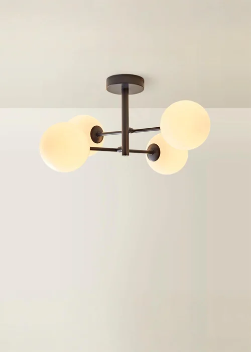 ValueLights Darla Navy 4 Way Bathroom Ceiling Light with Bulbs - One Size Image 3