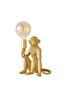 ValueLights Gold Monkey Table Lamp with Giant Globe Bulb - One Size Image 2