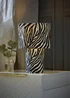ValueLights Nessa Zebra Pattern Velvet Table Lamp - One Size Image 1