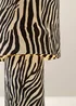 ValueLights Nessa Zebra Pattern Velvet Table Lamp - One Size Image 4