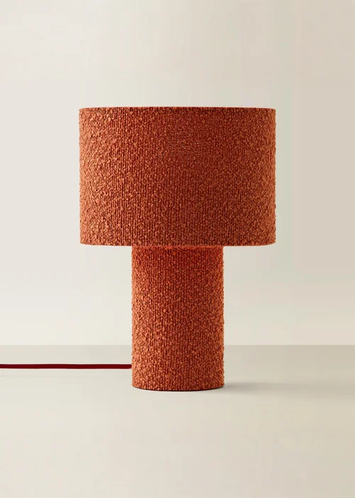 ValueLights Ash Rust Boucle Table Lamp - One Size Image 3