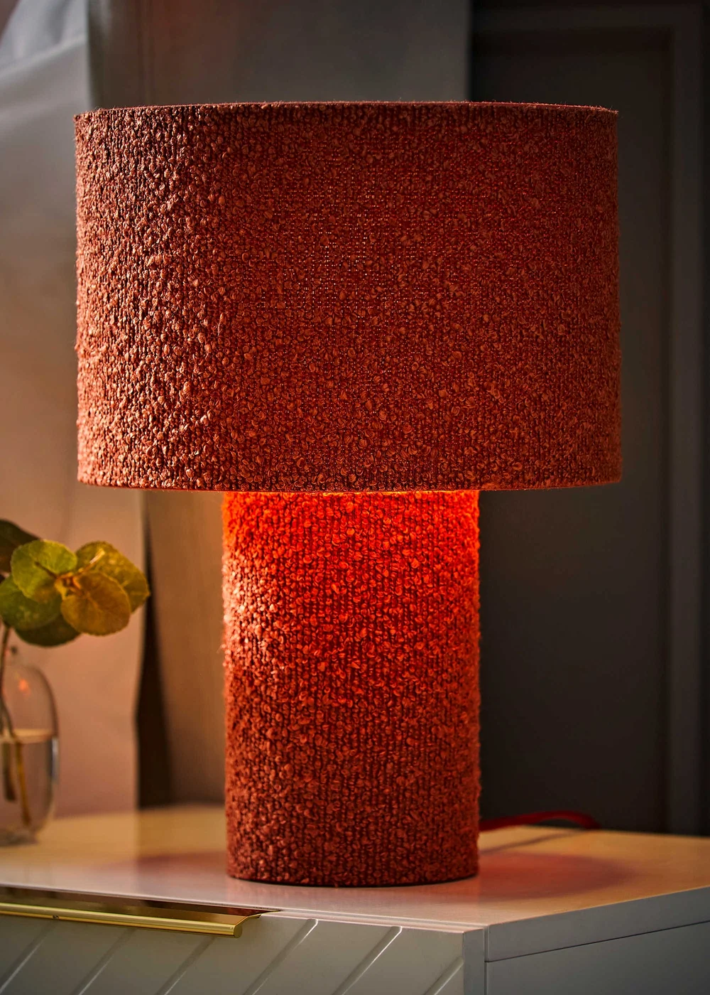 ValueLights Ash Rust Boucle Table Lamp - One Size Image 2