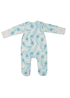 Lucy & Sam White Peacock Zip Babygrow (Newborn to 24 Months) - 6-9 months Image 3