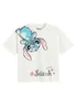 Cool Club White Lilo & Stitch Short Sleeve Glitter Printed T-Shirt (3-7 yrs) - Age 4 Years Image 1