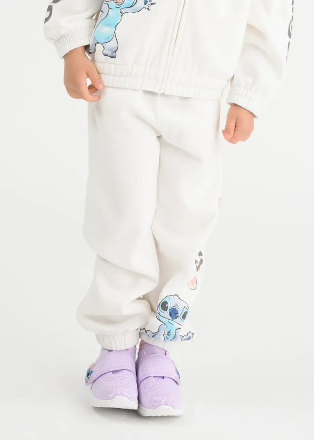 Cool Club White Lilo & Stitch Printed Joggers (3-7 yrs)