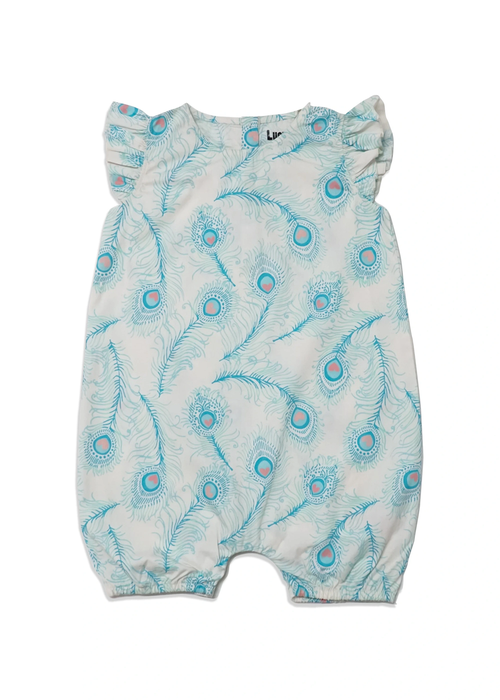 Lucy & Sam White Peacock Woven Frill Romper (9 Months to 6 Years) - 18 - 24 Months Image 2