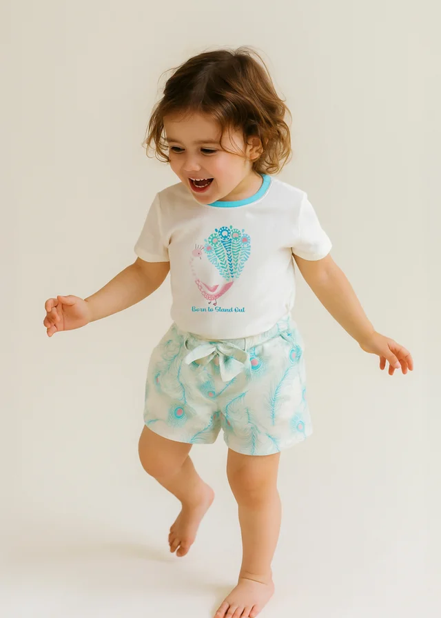 Lucy & Sam Cream Born To Stand Out SS Tee (6 Months to 6 Years)