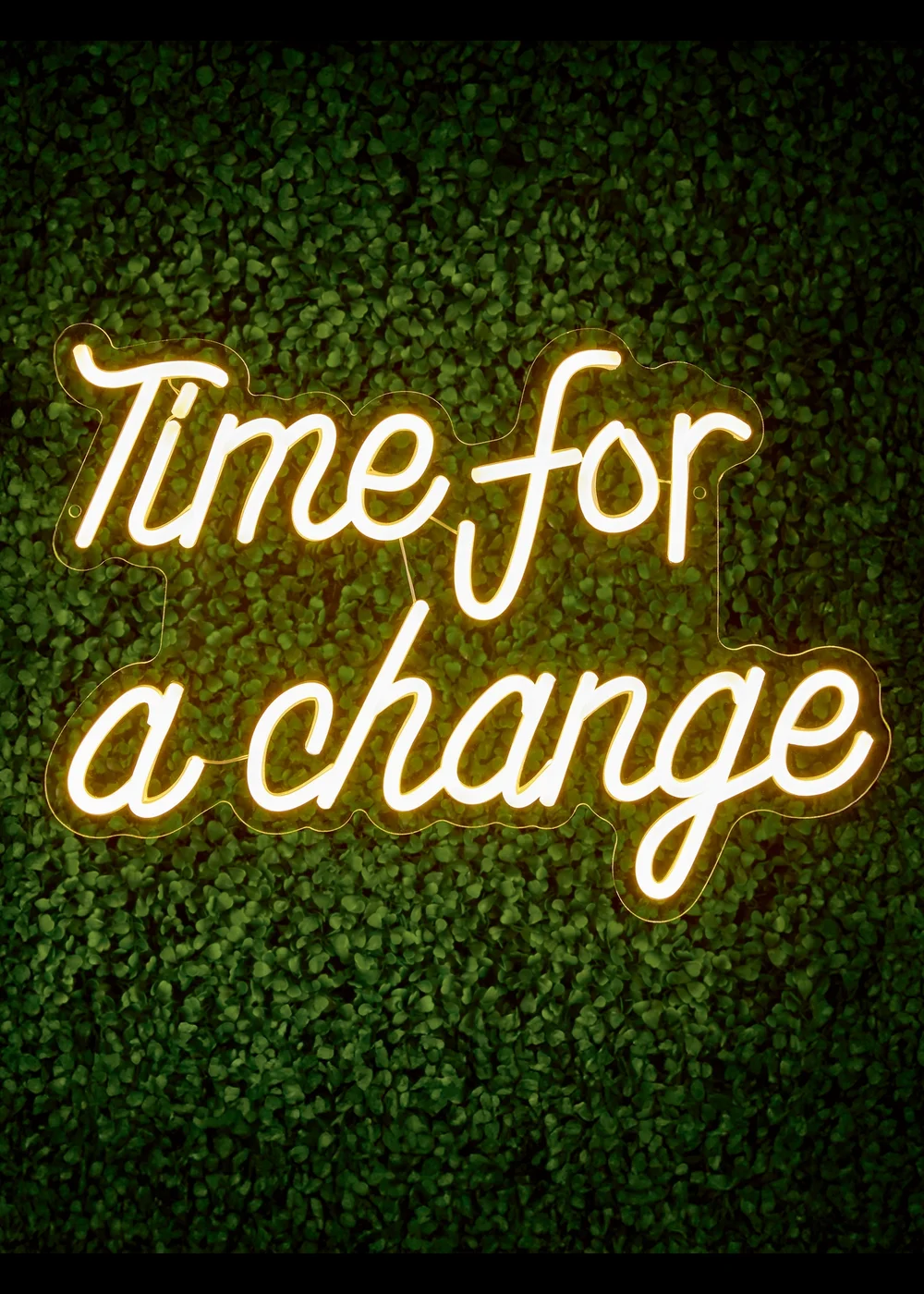 Premier Decorations LED Neon Time For a Change Wall Sign - One Size Image 1