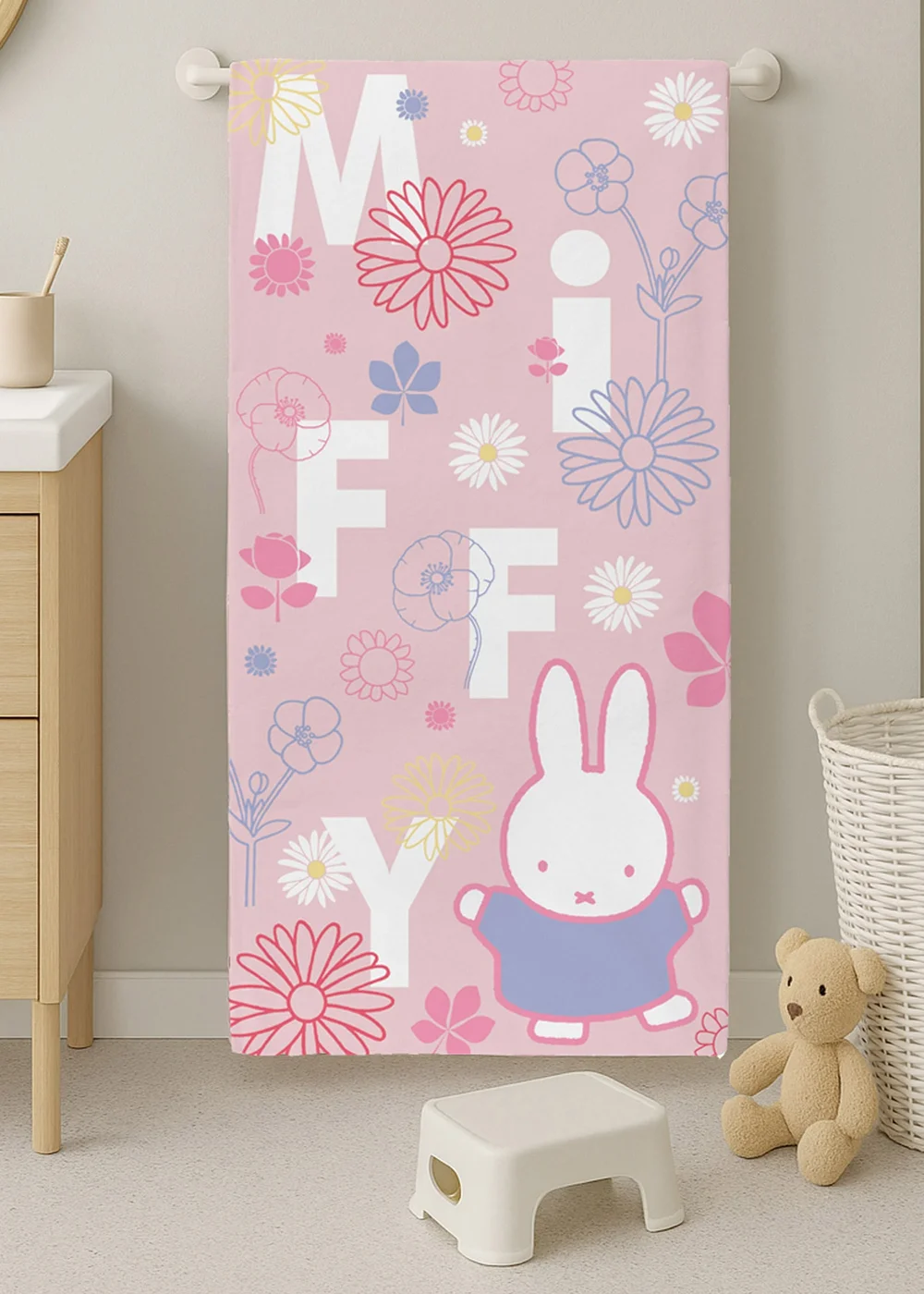 Miffy Pink Towel - One Size Image 1