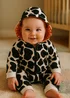 Lucy & Sam Black Cow Hooded Romper (3 Months to 24 Months) - 12 - 18 months Image 1