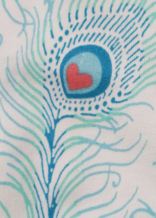 Lucy & Sam White Peacock Crew Sweat (9 Months to 6 Years) - 5-6 Yrs Image 3