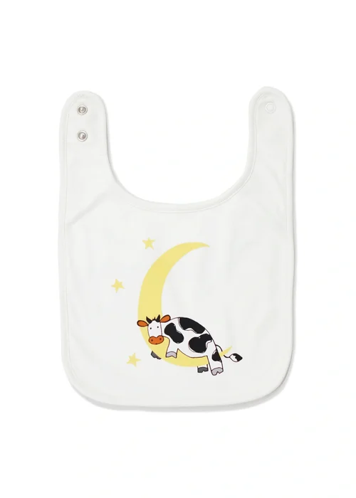Lucy & Sam Cream Cow Bib (Onesize) - One Size Image 2