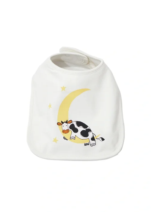Lucy & Sam Cream Cow Bib (Onesize) - One Size Image 1