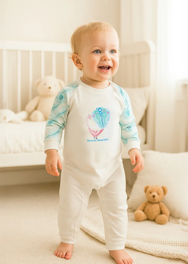 Lucy & Sam Cream Born To Stand Out Playsuit (0 to 24 Months)
