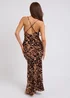 Urban Bliss Brown Satin-Look Cowl Maxi Dress - 12 Image 4
