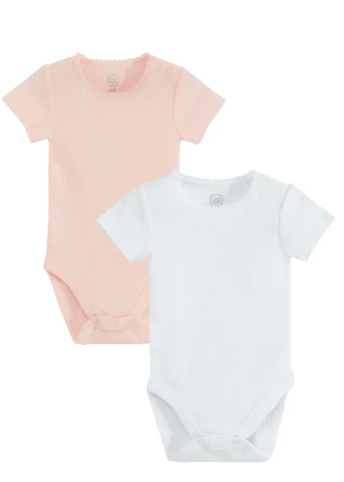 Cool Club Pink Frill Shoulder Printed Long Sleeve Bodysuit (1-36 mnths) - 1 - 2 months Image 1