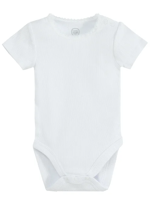 Cool Club Pink Frill Shoulder Printed Long Sleeve Bodysuit (1-36 mnths) - 1 - 2 months Image 2