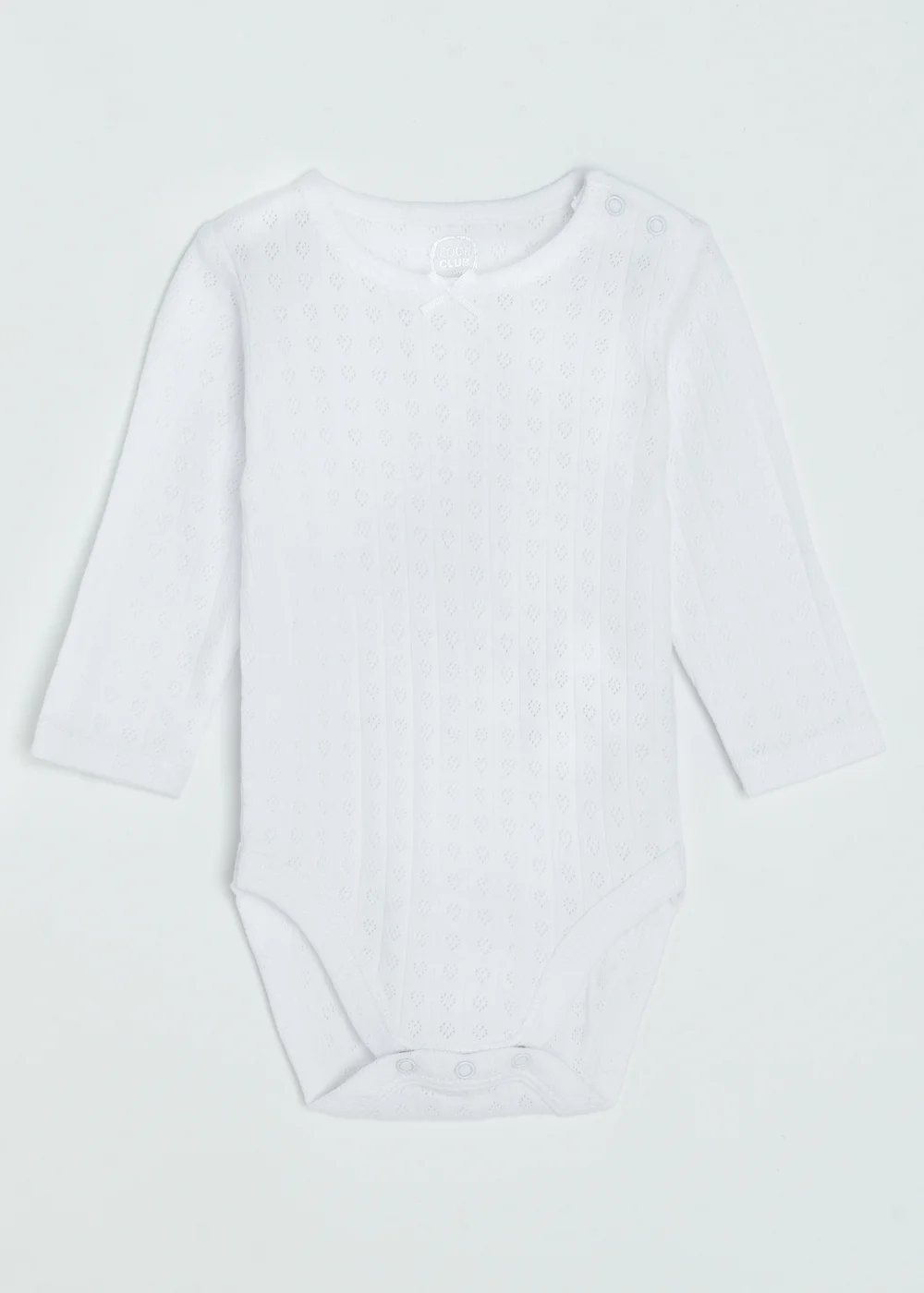 Cool Club Pink Ribbed Long Sleeve Bodysuits with Bow 3-Pack(1-36 mnths) - 1-2 Months Image 4