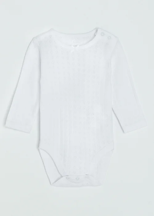 Cool Club Pink Ribbed Long Sleeve Bodysuits with Bow 3-Pack(1-36 mnths) - 1 - 2 months Image 4