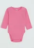 Cool Club Pink Ribbed Long Sleeve Bodysuits with Bow 3-Pack(1-36 mnths) - 1 - 2 months Image 3
