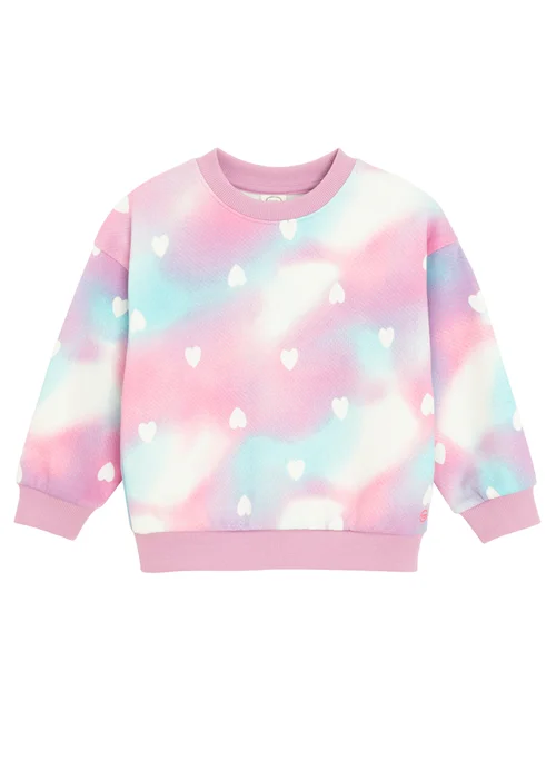 Cool Club Pink Printed Sweatshirt with Ribbed Neck & Cuffs (3-7 yrs) - 7 Yrs Image 1