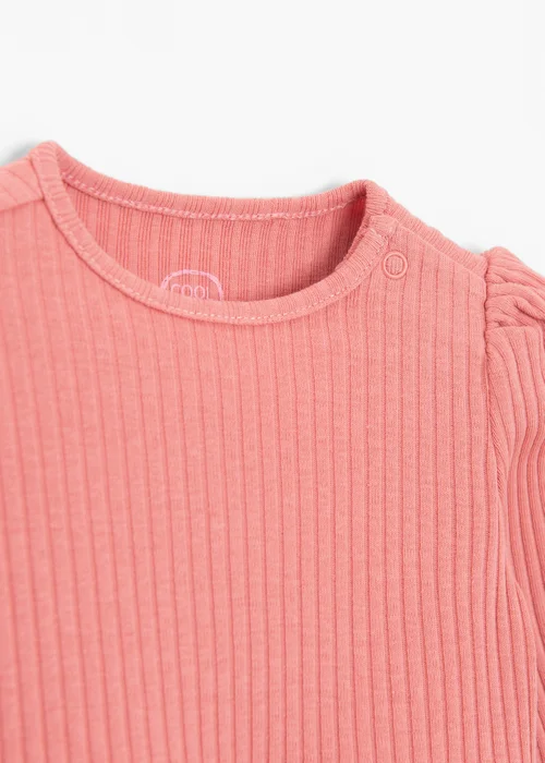 Cool Club Pink Long Sleeve Ribbed Dress (2-24 months) - 2-3 Months Image 2