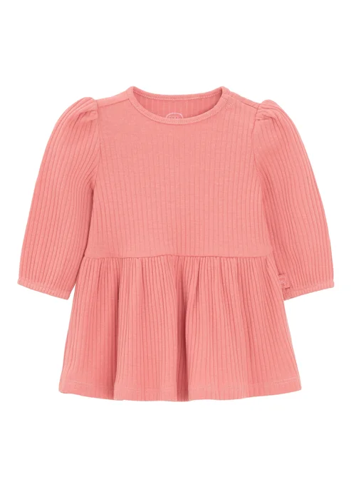 Cool Club Pink Long Sleeve Ribbed Dress (2-24 months) - 2-3 Months Image 1