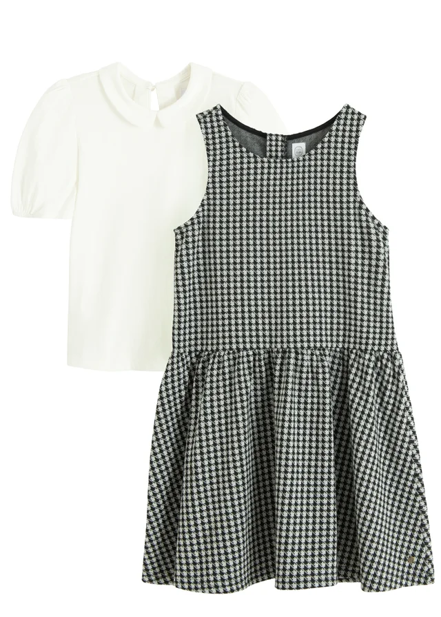 Cool Club White 2-Piece Top & Dress Set (3-7 yrs)