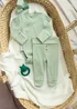 Cool Club Green Ribbed Bodysuit & Trousers Outfit 2-Piece Set (0-9 mnths) - 2 - 6 months Image 1