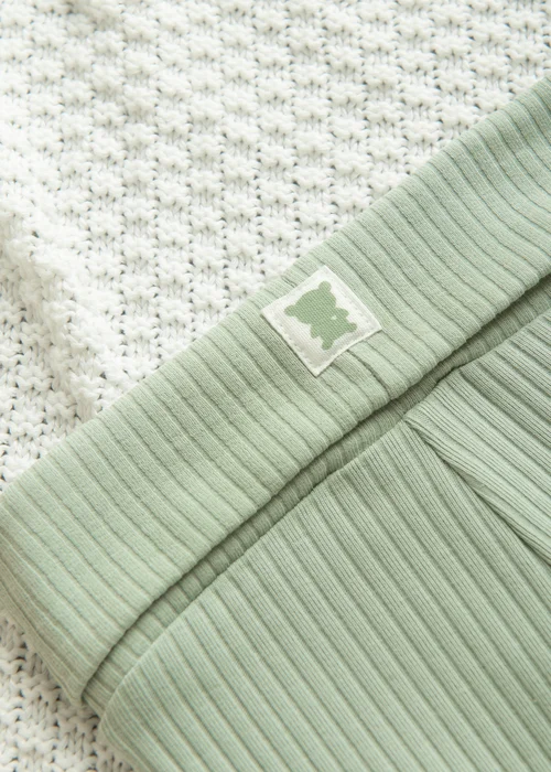 Cool Club Green Ribbed Bodysuit & Trousers Outfit 2-Piece Set (0-9 mnths) - 2 - 6 months Image 3