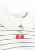 Cool Club White Long Sleeve Printed Over-Sized Collar Top (3-24 mnths) - Age 2 Years Image 2