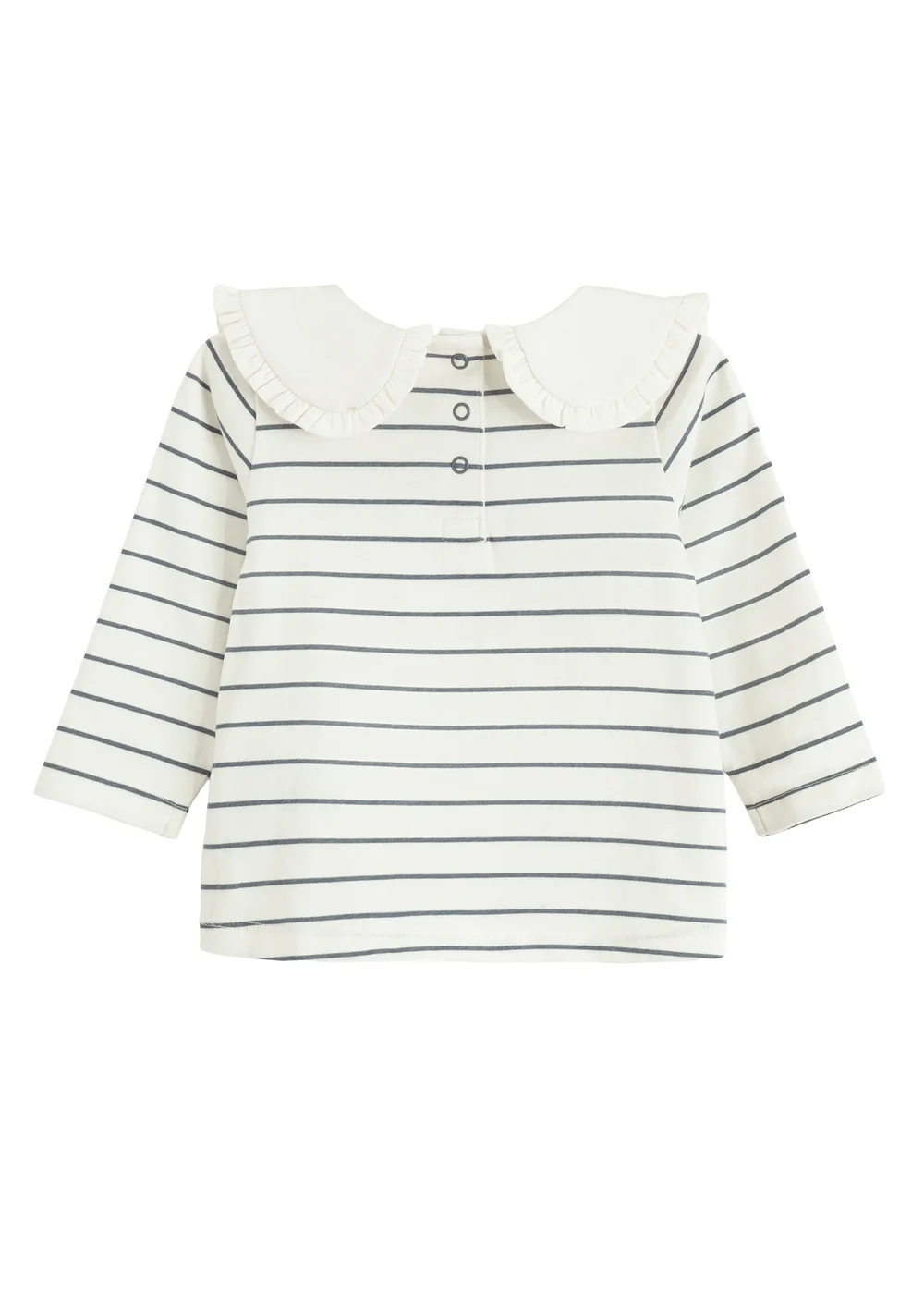 Cool Club White Long Sleeve Printed Over-Sized Collar Top (3-24 mnths) - 2 Yrs Image 3