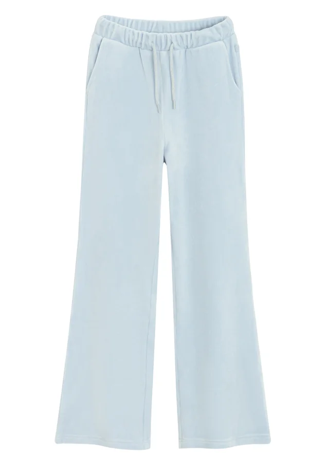 Cool Club Blue Wide-Leg Jogging Pants with Drawstring Waist (3-7 yrs)