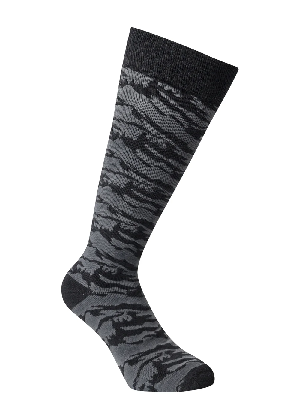Dare2B Black/Grey Printed Ski Wicking Socks - Size 6-8 Image 1