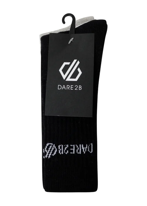 Dare2B Black/White Movement Crew Stretch Socks - Size 6-8 Image 3