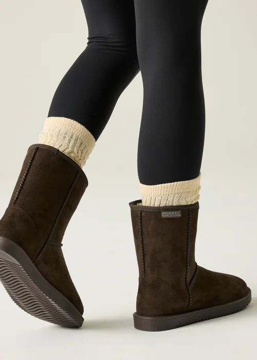 Regatta Chocolate Risely Waterproof Fur Lined Boots - Size 7 Image 4