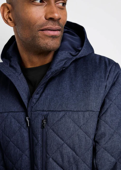 Cotton Traders Navy Guinness TM 1/2 Showerproof Padded Jacket - 3XL Image 3