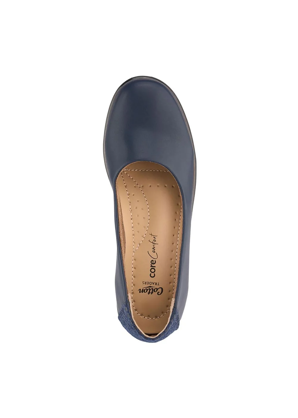 Cotton Traders Dark Blue Core Comfort Flexisole Slip On Shoes - Size 6 Image 2