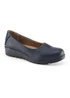 Cotton Traders Dark Blue Core Comfort Flexisole Slip On Shoes - Size 6 Image 1