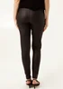 Blue Vanilla Black High Waist PU Elasticated Leggings - XL Image 4